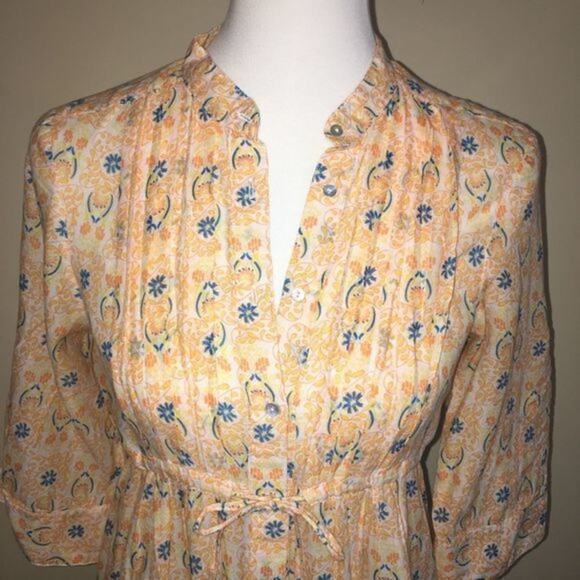 Zara Floral Drawstring Boho Dress Size XS - Picture 5 of 7